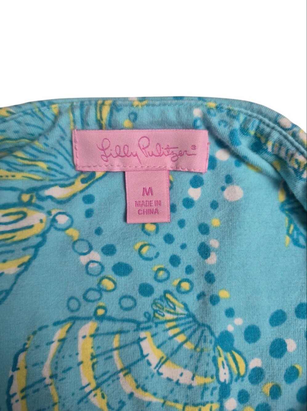Lilly Pulitzer Strapless Ruffled Bodice Shell Print Maxi Dress M Coastal Resort - Picture 3 of 14